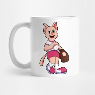 Cat at Baseball Sports Mug